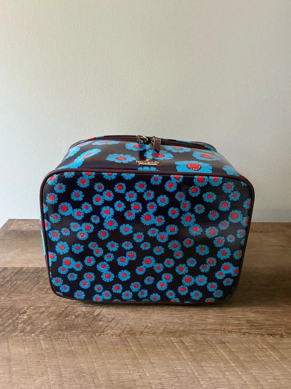 Kate Spade Natalie Cosmetic Case & Pouch Two Piece Set, Peacock Tangier Floral